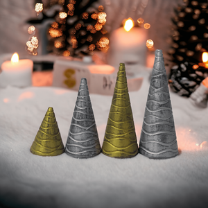 Diseño único estilo americano blanco y dorado madera de mango de alta calidad árbol de Navidad acabado a mano para vacaciones festivas y decoración del hogar - Product Image 5