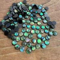 Cabochons en nacre d'abalone arc-en-ciel naturelle : grande pierre précieuse ronde plate polie, pierre de guérison, pierre précieuse d'abalone, pierres précieuses en vrac