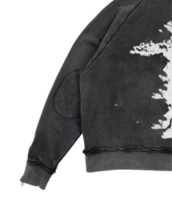 New Vintage Washed <b>Black</b> screen printed <b>Hoodie</b> <b>For</b> <b>Men</b> & Women Heavy Cotton Oversized crop Pullover Fleece breathable &quick dry - Product Image 4