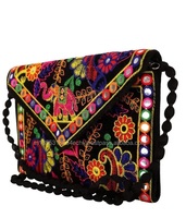 Sacs à bandoulière en coton brodé faits à la main en Inde, pochettes pour femmes, cadeaux de remerciement pour Diwali, mariages et fêtes