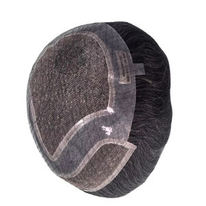 Peluca de Cabello Humano Virgen Remy Indio, Tupé con Ondas Naturales, Trama Única para Prótesis Capilares de Encaje - Product Image 1