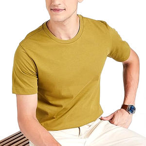 Camiseta corta de algodón 100% de alta calidad para hombre, nuevo estilo con diseño de línea único, ajuste holgado personalizado - Product Image 3