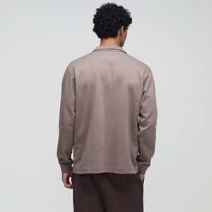 Camiseta de Polo de manga larga hecha a medida para hombre, 100% algodón, ajuste holgado, logotipo impreso DTG personalizado, camiseta Polo transpirable para hombre - Product Image 5