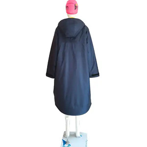 Changing <b>Coat</b> Quick <b>Dry</b> 300gsm <b>Dry</b> Microfibre Sherpa Fleece Lined Waterproof Changing Robe Surf With Hood for <b>Swimming</b> - Product Image 3