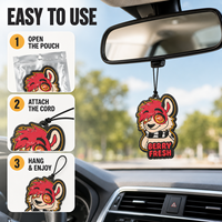 Désodorisant de voiture suspendu personnalisé en forme de dessin animé, couleur vive, logo sur mesure, tablette parfumée, carte en papier parfumée pour promotion