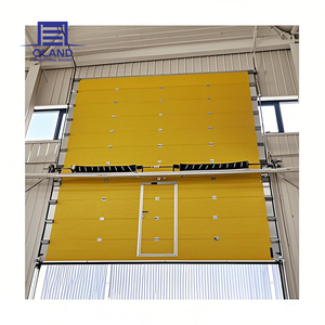 <span class=keywords><strong>Porte</strong></span> <span class=keywords><strong>sectionnelle</strong></span> <span class=keywords><strong>industrielle</strong></span> coupe-vent en acier, 40 mm d'épaisseur, portes à levage élevé avec mousse de polyuréthane pour atelier - Product Image 3