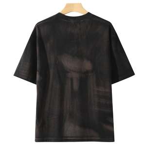 T-shirt léger respirant motif vibrant imprimé tie dye pour hommes 100% coton tissu col rond design manches courtes chemises - Product Image 4