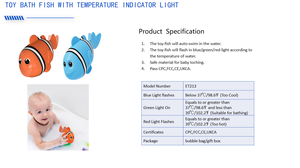 Digital Bath hermometers Bathroom <b>Toys</b> for Kids - <b>Fish</b> style - Product Image 5