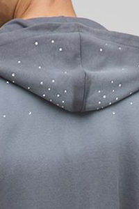 เสื้อมีฮู้ดแบบสวมหัวเสื้อมีฮู้ดแบบสวมหัวสีเทาอ่อนสำหรับผู้ชายผ้าฝ้าย100% Y2K มีโครงและข้อมือสำหรับฤดูใบไม้ร่วง - Product Image 4