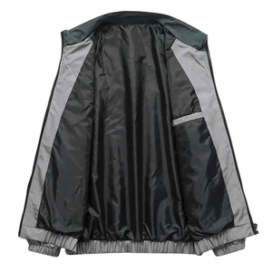 Por encargo bordado cremallera ropa de calle chaquetas de Hip Hop 2025 contraste de color costura Casual hombro caído diseño de béisbol - Product Image 4