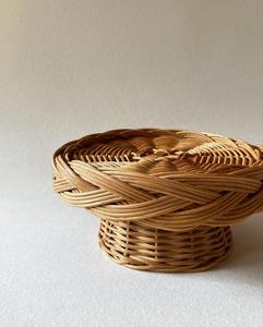 ถาดหวายทรงกลมพร้อมที่จับสำหรับตกแต่งโต๊ะพร้อมจานอาหารเป็นมิตรกับสิ่งแวดล้อม - Product Image 4