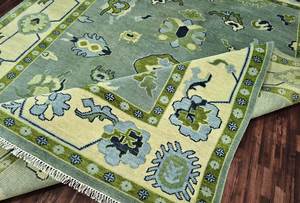 High Quality Wool <b>Hand</b> Knotted 9x12 Area Rug Newly Designed Abstract Pattern Multi-Color Woven Carpet for Home Praying - Product Image 4