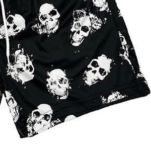 กางเกงกีฬาขาสั้นของผู้ชายกางเกงขาสั้นชายหาดลายทางแบบดั้งเดิมชุดเดรสกีฬาแห้งเร็วสำหรับฤดูร้อน - Product Image 3