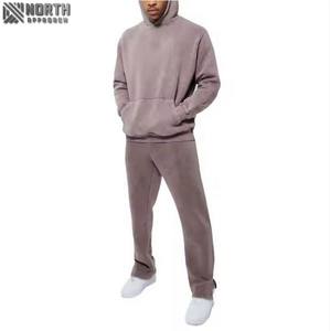 Nouveau à la mode fantaisie unisexe Offre Spéciale acide lavé survêtement 100% coton Street Wear survêtement pour hommes pierre lavage survêtement - Product Image 6