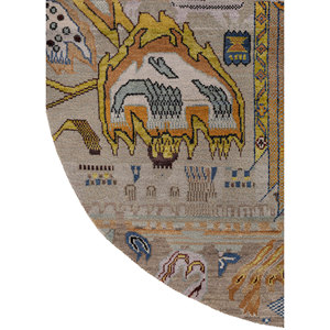 Alfombras Manchaha de Lana y Seda de Bambú, Tejidas a Mano, Color Marfil, 10 mm, Rectangulares, Diseño Abstracto, Técnica Artesanal para el Hogar y el Pasillo, Les-2807 - Product Image 4