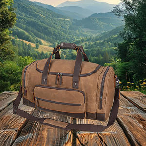 Bolsa de lona personalizada para hombre, conjunto de viaje, bolsa de equipaje de lona de algodón orgánico con logotipo, bolsa de lona personalizada - Product Image 2