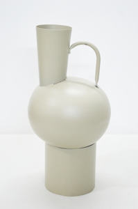 แจกันตั้งพื้นเคลือบผงสไตล์นอร์ดิกแจกันเคลือบผงโลหะเคลือบสีงาช้างสีสันสดใสบ้าน/งานแต่งงานแจกันตกแต่งบ้านแจกันแบบกำหนดเอง - Product Image 5