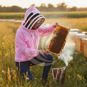 Traje de Apicultura de Protección Completa Ultra Ventilado de Color Rosa con Velo de Protección, Traje de Seguridad de Apicultura de 3 Capas - Product Image 6