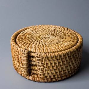 Rattan Coaster Handmade Wicker <b>Large</b> Table Round Coaster <b>Placemats</b> Table Pad Fringe Home Decoration - Product Image 4