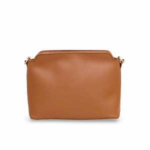 Marron P56083 décontracté sac à bandoulière fermeture à glissière étanche à la mode PU Polyester PVC deux pour printemps été hiver utilisation - Product Image 1