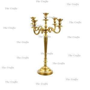 Iron And Glass Centerpiece <b>Candelabra</b> With Greatest Quality <b>Candelabra</b> For Wedding Table Top Decor Usage - Product Image 2