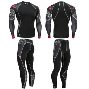 Ensemble de survêtements de sport pour hommes, taille XXL, légers, respirants, de haute qualité, à compression, conçus sur mesure, motif uni, pour la course à pied - Product Image 1
