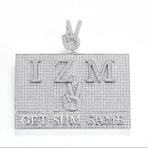 Round Cut Crystal Rhinestone <b>Cute</b> Pendant for Anniversary Gift Unisex 925 Sterling Silver Gold Plated - Product Image 1