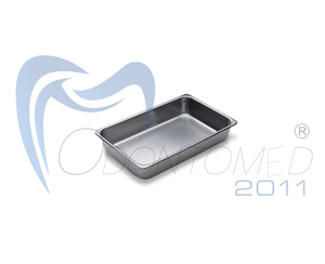 Plateau d'instruments en métal Grafco pour fournitures médicales, dentaires, de tatouage et chirurgicales, acier inoxydable, 8-7/8 "x 5" x 2 ". - Product Image 2