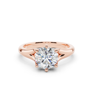 Vente en gros de diamants de laboratoire OEM personnalisés ronds taille brillant bague de fiançailles solitaire classique 10k 14k 18k Classic - Product Image 2