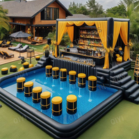Bar de piscine gonflable d'extérieur en PVC de qualité commerciale avec une capacité de 500 kg, comprenant un souffleur et des kits de réparation pour adultes