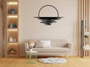 Tenture murale en bois faite à la main avec glands et imprimés tribaux, accent décoratif élégant pour les chambres, les acheteurs d'exportation et les acheteurs mondiaux - Product Image 3