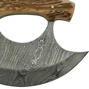 Cuchillo Ulu de Acero Inoxidable para Cocina de Hotel, Hoja Curva, Mango de Madera, para Diestros, Apto para Lavavajillas - Product Image 6