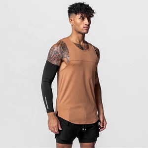 เสื้อกล้ามผู้ชายขายดี ระบายอากาศ แห้งเร็ว เหมาะสำหรับออกกำลังกาย วัสดุสแปนเด็กซ์ พร้อมเทคนิคการพิมพ์ สำหรับฟิตเนสและวิ่ง - Product Image 5