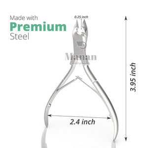 Coupe-ongles professionnel en acier inoxydable à lame courbée, ouverture large durable, pointe biseautée de 12,5 mm, coupe-précision tranchant pour - Product Image 3
