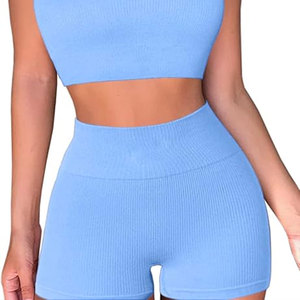 Ensemble de yoga de couleur confortable de grande taille ensemble de yoga amincissant de taille haute pour les femmes ensemble de fitness d'entraînement de yoga pour les femmes - Product Image 4