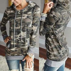 Sudaderas con capucha de mezcla de algodón de alta calidad ligeras personalizadas para mujer, suéter liso básico, sudaderas de lana, sudaderas informales en blanco - Product Image 4