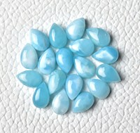 Cabochons de poire de Larimar naturel de taille personnalisée de la meilleure vente de qualité supérieure pierres précieuses calibrées en vrac en vente par le vendeur indien
