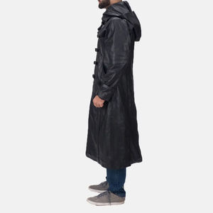 Veste en cuir pour homme, sans manches, à capuche, 75% duvet, réversible, imperméable, design personnalisé, vêtements d'hiver - Product Image 4