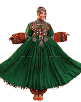 Robe longue en mousseline de soie vintage bohème pour femmes afghanes, manches longues, broderie florale, détails boutonnés, écologique, respirante, naturelle