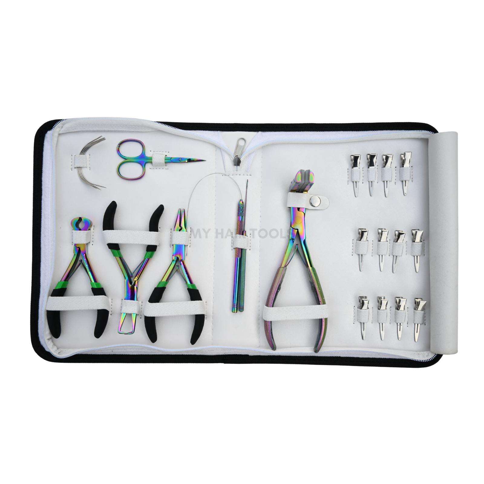 Rainbow Hair extension tools kit