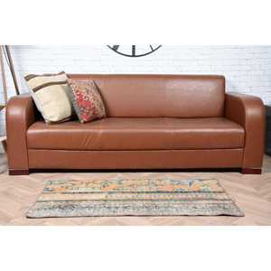 Alfombra Pequeña Vintage, Alfombra Turca de 2.1x4.1 pies, Alfombra de Lana Azul - Product Image 4