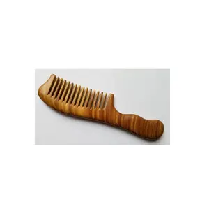 גימור סטנדרטי מסרק עץ טבעי לסגנון שיער השתמש בעיצוב מודרני בעבודת יד מסרק עץ בהתאמה אישית מלוטשת ביותר