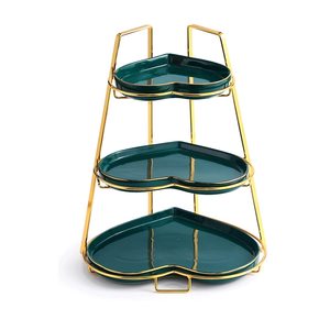 2024 New Collection Glamorous Green 3 Tier <b>Cake</b> <b>Stand</b> for Home and Party Decoration Manufacturer and Supplier From India - Product Image 5