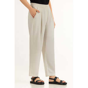 Pantalon en crêpe coupe ajustée WM-TRC-SS26-611 avec décoration boutonnée - Product Image 4