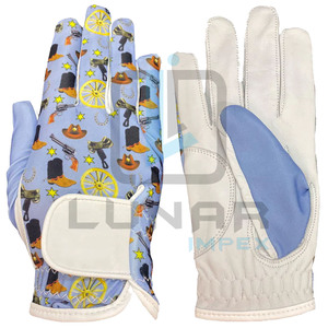 Western Blue Women's <b>Moisture</b> Wicking Left and Right Hand <b>Gloves</b> 3D Sublimation Designing on Cabretta Leather Golf <b>Gloves</b> - Product Image 6