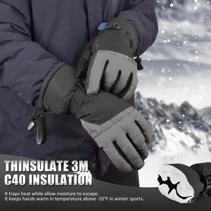 Guantes de invierno para hombre de la mejor calidad Guantes de esquí a prueba de viento e impermeables a un precio Material de cuero de alta calidad - Product Image 5