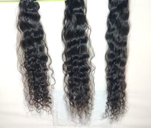 มัดผมธรรมชาติสีดำหยักศกอินเดียสำหรับแต่งผมธรรมชาติบริสุทธิ์ยังไม่ผ่านกระบวนการ100% - Product Image 2