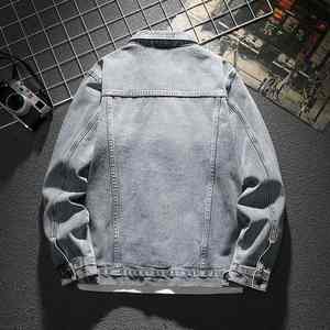 เสื้อแจ็คเก็ตยีนส์แฟชั่นดีไซน์ใหม่สำหรับผู้ชาย เสื้อโค้ทเท่ห์ แจ็คเก็ตวิ่งกันลม เสื้อแจ็คเก็ตยีนส์ - Product Image 6