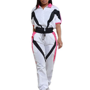 Traje cortavientos a prueba de viento para mujer personalizado 2025 nuevo traje cortavientos de moda conjunto de 2 piezas chaqueta cortavientos de nailon transpirable - Product Image 6