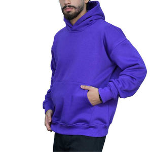 Sweat à capuche pour hommes en coton polaire technique d'hiver avec bloc de conception personnalisée Nouveau design 100% sweat à capuche basique en coton uni de haute qualité - Product Image 3